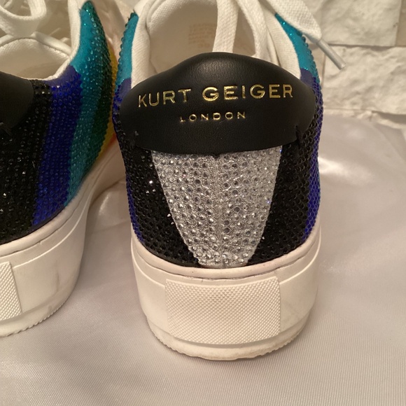 Kurt Geiger London Laney Crystal Stripe Platform Sneakers - Picture 8 of 14
